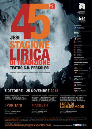 45^ Stagione Lirica di Tradizione del Teatro Pergolesi di Jesi