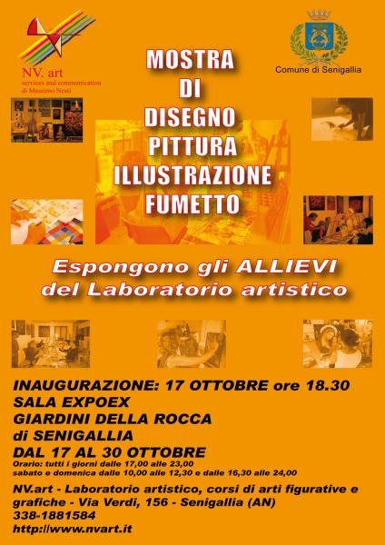 Mostra degli allievi dello studio artistico NV.art a Senigallia