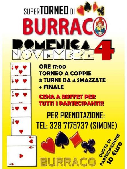 Super Torneo di Burraco + Cena