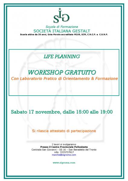 Workshop gratuito - 17 novembre