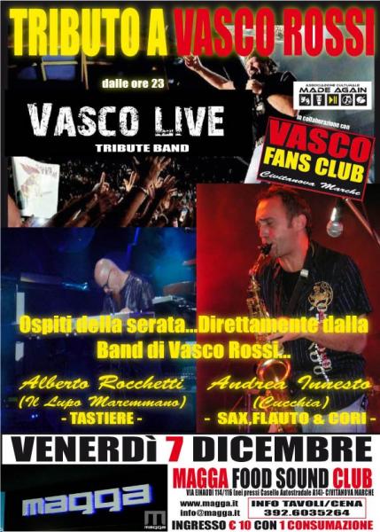 Tributo a Vasco Rossi con Alberto Rocchetti ed Andrea Innesto @ Magga Food Sound Club