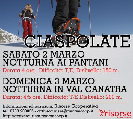 Ciaspolate in notturna 2 e 3 marzo