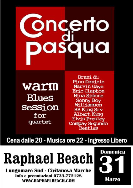 Warm Blues Session for Quartet live at Raphael Beach