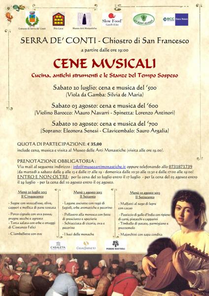 Cene musicali al chiostro