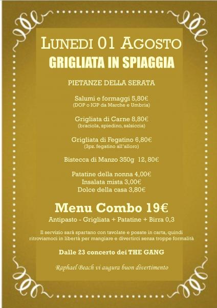 Grigliata di carne in spiaggia in collaborazione con l'azienda agricola F.lli Mei