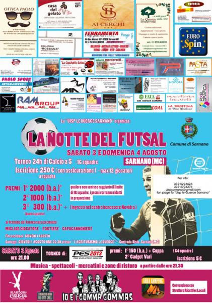 La Notte del Futsal 3-4 Agosto Sarnano (MC)