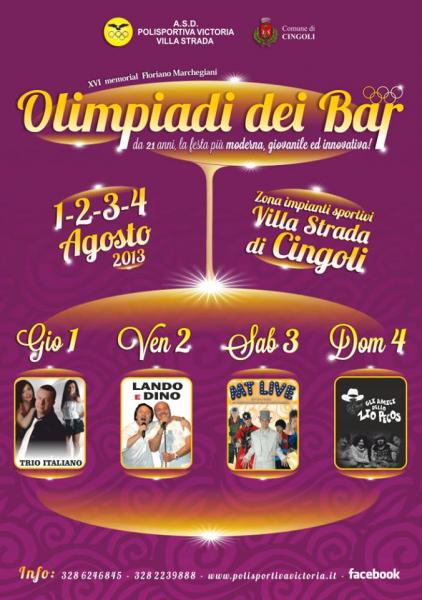 XXI° EDIZIONE OLIMPIADI DEI BAR