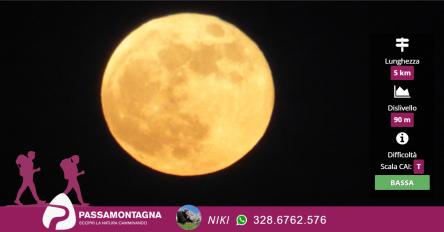 Alba della luna piena dalle colline di Senigallia