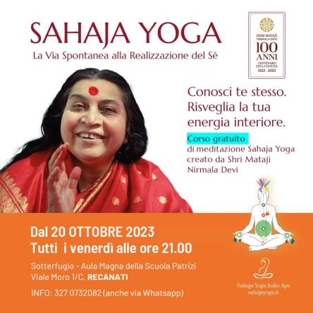 Corso Gratuito di Meditazione Sahaja Yoga