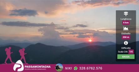 Il tramonto dal Monte Revellone