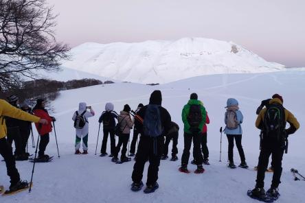 Ciaspolata a Castelluccio al tramonto