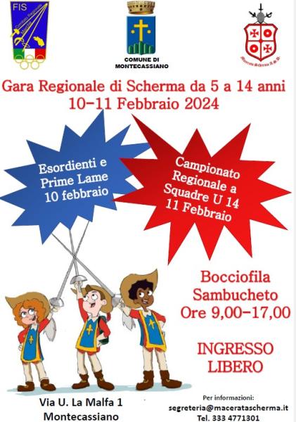 Campionato Regionale di Scherma U14 a squadre