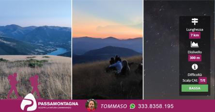 Tramonto, luna (con telescopio) e stelle dal Monte Fiegni