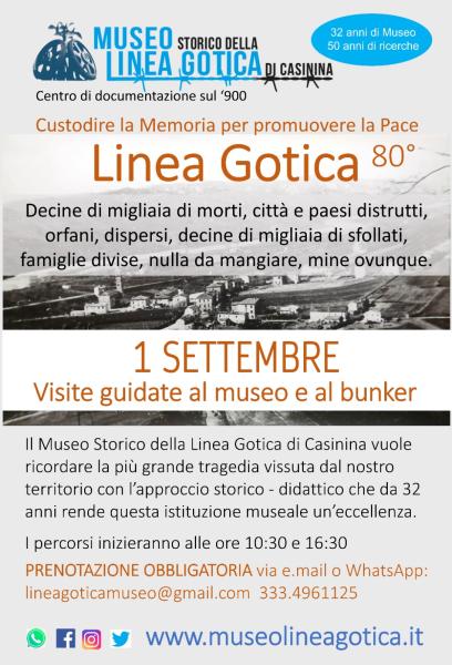 80° Linea Gotica a Casinina, visita al museo e al bunker