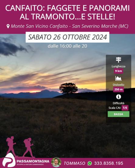 Canfaito: faggete e panorami al tramonto...e stelle!