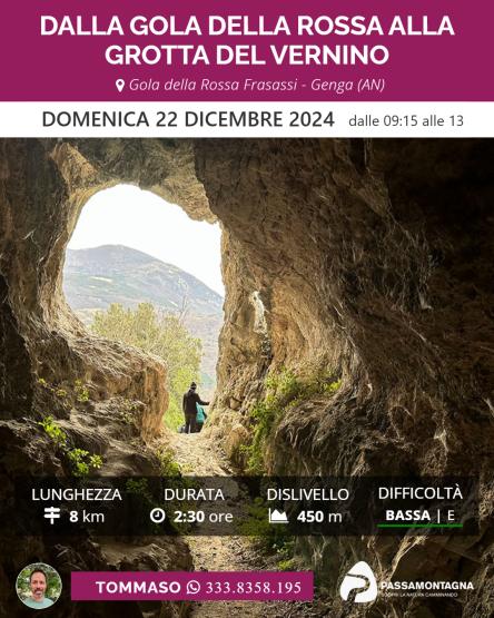 Dalla Gola della Rossa alla Grotta del Vernino