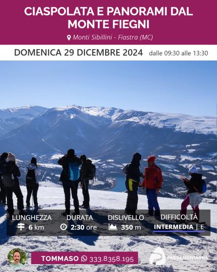 Ciaspolata e panorami dal Monte Fiegni