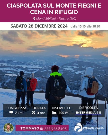 Ciaspolata sul Monte Fiegni e cena in Rifugio