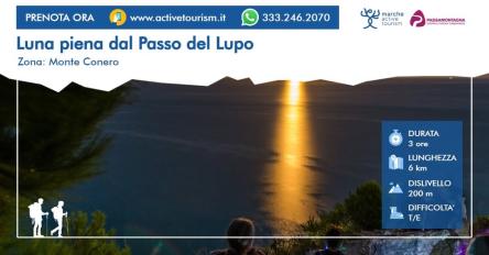 Luna piena dal Passo del Lupo